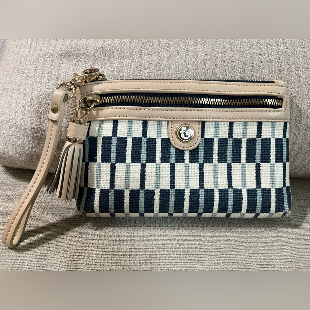 Spartina 449 tassel Wristlet purse bag